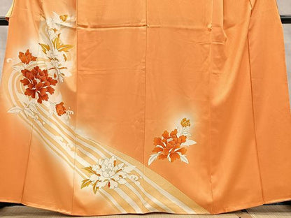 平和屋着物■訪問着　立波草花文　暈し染め　金彩　正絹　逸品　CABI9258ua