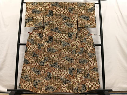 平和屋着物■上質な小紋　更紗花唐草文　正絹　逸品　CABI9261ua