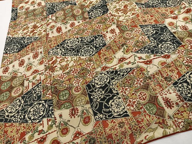 平和屋着物■上質な小紋　更紗花唐草文　正絹　逸品　CABI9261ua