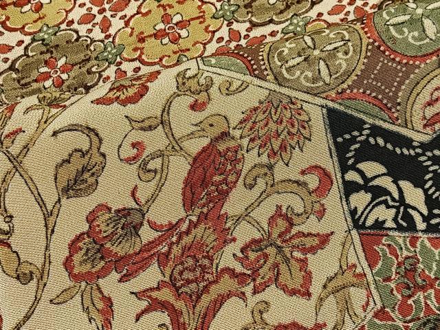 平和屋着物■上質な小紋　更紗花唐草文　正絹　逸品　CABI9261ua