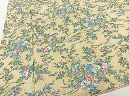 平和屋着物■上質な小紋　草花文　正絹　逸品　CABI9264ua