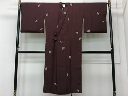 平和屋着物∞道中着　単衣　総刺繍　枝花文　高島屋扱い　ロング丈　正絹　逸品　CABI9266ua