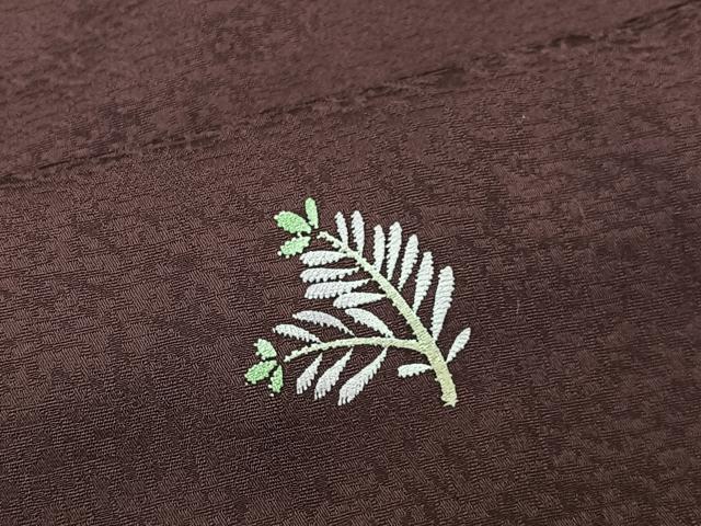 平和屋着物∞道中着　単衣　総刺繍　枝花文　高島屋扱い　ロング丈　正絹　逸品　CABI9266ua