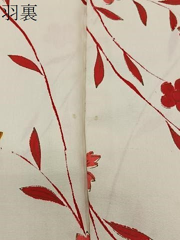 平和屋着物∞羽織　寿光織　牡丹　黒地　銀糸　正絹　逸品　CABI9268ua