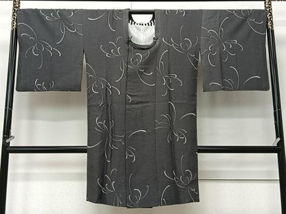 平和屋着物∞道行コート　乱菊　ロング丈　正絹　逸品　CABI9270ua