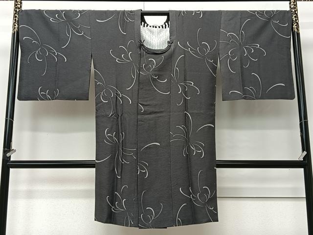 平和屋着物∞道行コート　乱菊　ロング丈　正絹　逸品　CABI9270ua