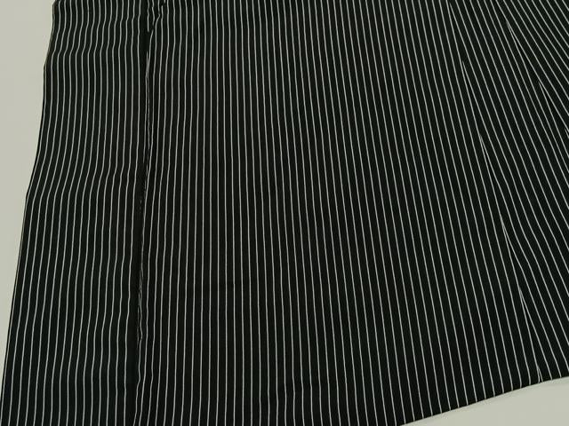 平和屋着物∞男性　羽織　お召地　縞　黒地　大丸扱い　正絹　逸品　CABI9273ua