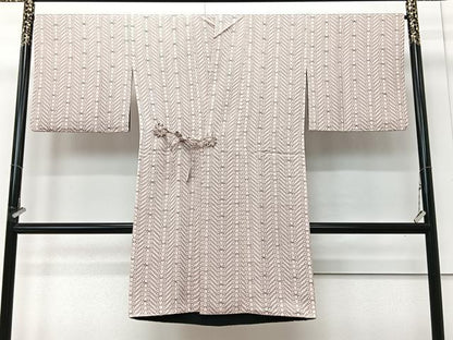 平和屋着物∞道中着　リバーシブル　抽象文様　ロング丈　正絹　逸品　CABI9274ua