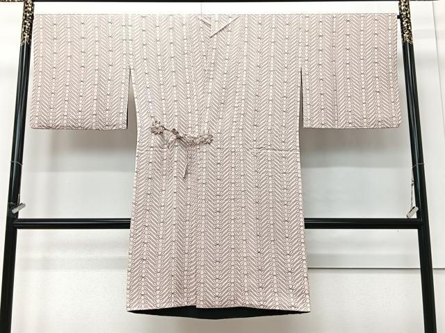 平和屋着物∞道中着　リバーシブル　抽象文様　ロング丈　正絹　逸品　CABI9274ua