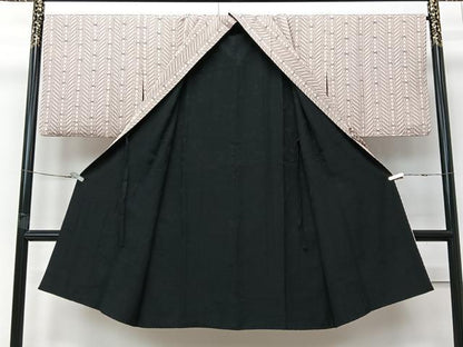 平和屋着物∞道中着　リバーシブル　抽象文様　ロング丈　正絹　逸品　CABI9274ua