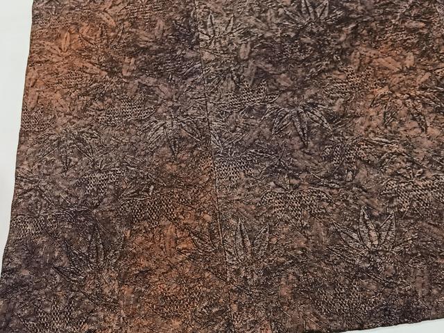 平和屋着物∞道行コート　笹葉地紋　暈し染め　三越扱い　正絹　逸品　CABI9278ua
