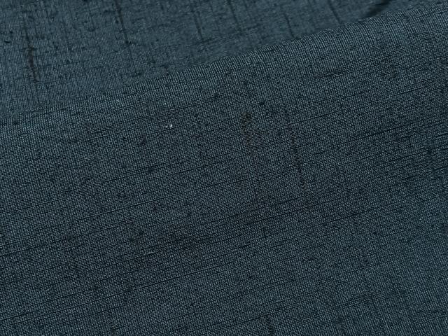 平和屋着物∞男性　羽織　紬地　高麗納戸色　正絹　逸品　CABI9279ua