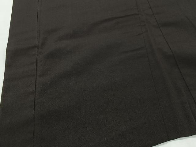 平和屋着物∞男性　長羽織　赤墨色　正絹　逸品　CABI9280ua