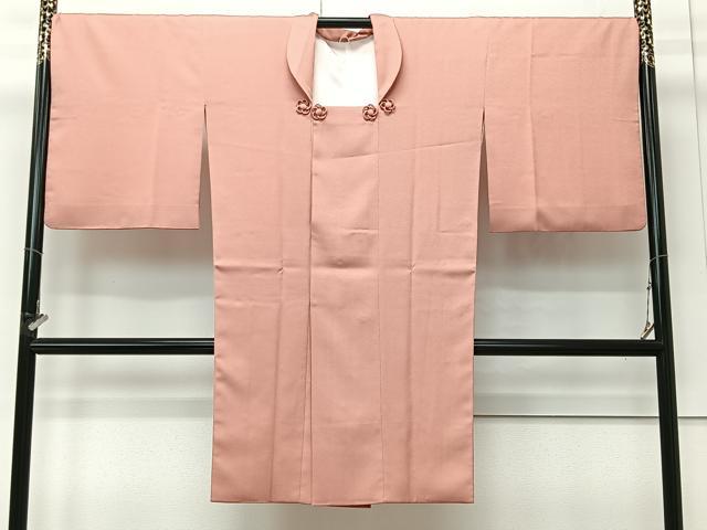 平和屋着物∞道行コート　彩重ね　東レシルック　宍色　反端付き　ロング丈　正絹　逸品　CABI9283ua