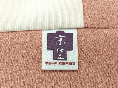 平和屋着物∞道行コート　彩重ね　東レシルック　宍色　反端付き　ロング丈　正絹　逸品　CABI9283ua