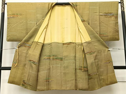 平和屋着物∞道行コート　作家物　草花文　暈し染め　やまと誂製　正絹　逸品　未使用　CABI9284ua
