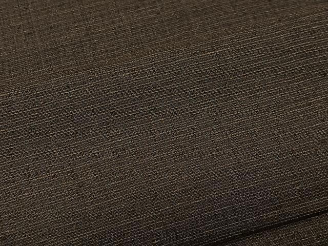 平和屋着物∞男性　袖無し羽織　紬地　憲法黒茶色　正絹　逸品　CABI9289ua