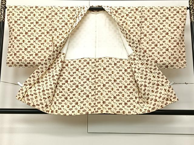 平和屋着物∞羽織　吉祥文　鬼しぼ縮緬　正絹　逸品　CABI9291ua