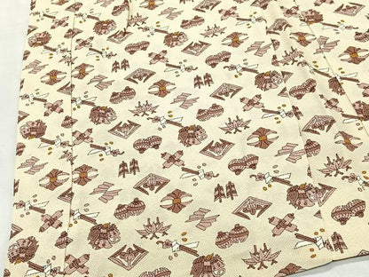 平和屋着物∞羽織　吉祥文　鬼しぼ縮緬　正絹　逸品　CABI9291ua