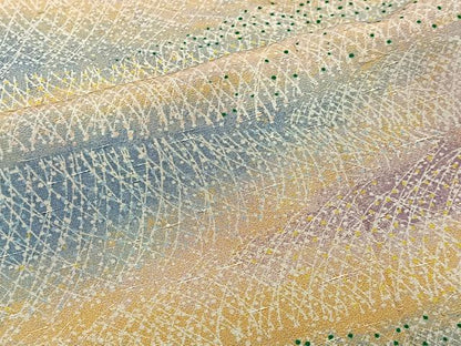 平和屋着物∞羽織　芝草文　暈し染め　正絹　逸品　CABI9295ua