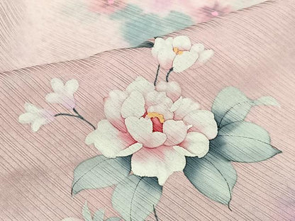 平和屋着物＃羽織　手描き　草花文　暈し染め　正絹　逸品　未使用　CABI9299ua