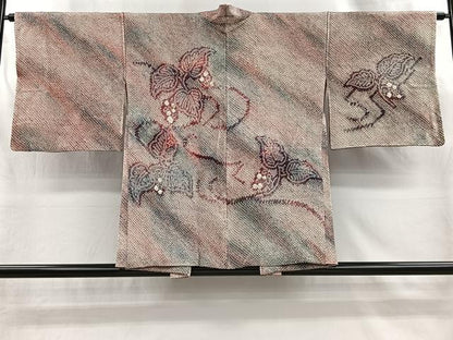 平和屋着物＃羽織　総絞り　葡萄蔦の葉文　正絹　逸品　CABI9300ua