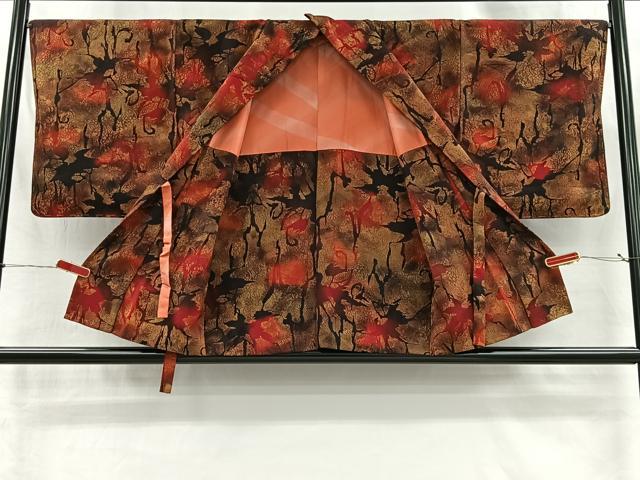 平和屋着物＃道中着　抽象文様　暈し染め　正絹　逸品　CABI9302ua