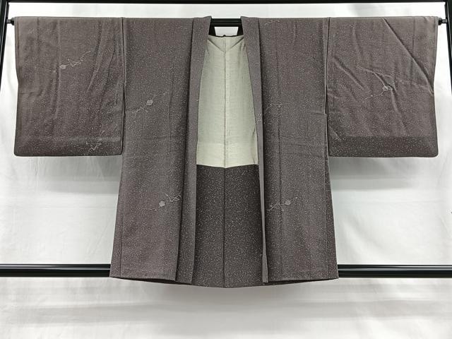 平和屋着物＃羽織　ろうけつ染　枝梅文　正絹　逸品　CABI9308ua