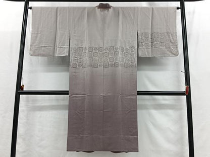 平和屋着物＃道中着　単衣　遠州七宝　暈し染め　ロング丈　正絹　逸品　CABI9311ua