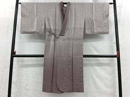 平和屋着物＃道中着　単衣　遠州七宝　暈し染め　ロング丈　正絹　逸品　CABI9311ua