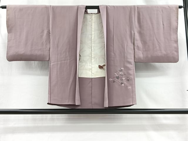 平和屋着物＃羽織　総刺繍　流水草花文　正絹　逸品　CABI9314ua