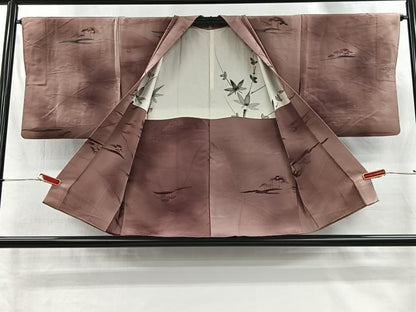 平和屋着物＃羽織　地紋起こし　風景文　暈し染め　正絹　逸品　CABI9315ua