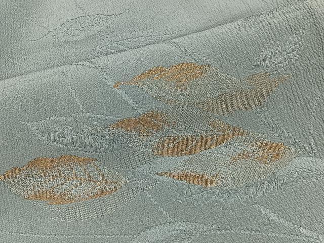平和屋着物＃羽織　寿光織　枝葉文　金糸　正絹　逸品　CABI9316ua