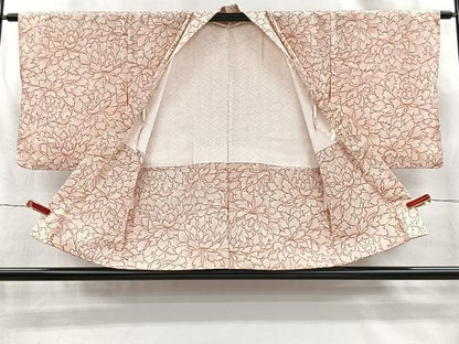 平和屋着物＃羽織　牡丹　正絹　逸品　CABI9323ua