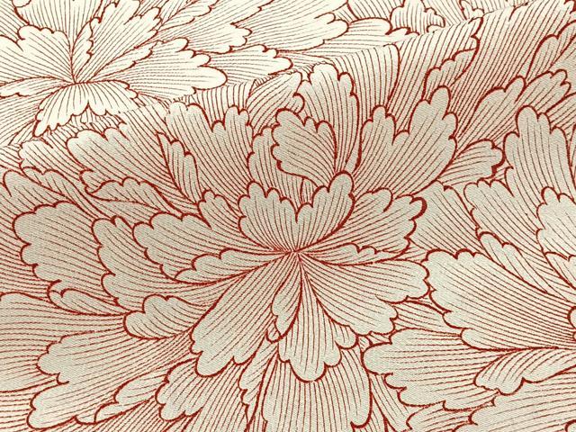 平和屋着物＃羽織　牡丹　正絹　逸品　CABI9323ua