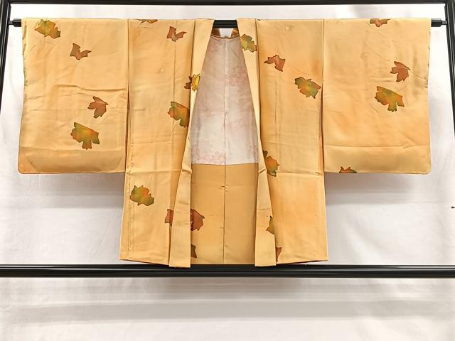 平和屋着物＃羽織　地紋起こし　枝花文　暈し染め　正絹　逸品　未使用　CABI9327ua
