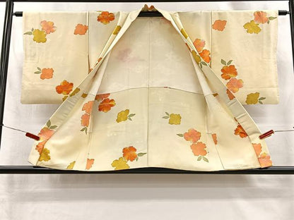 平和屋着物＃羽織　地紋起こし　舞花文　正絹　逸品　CABI9329ua