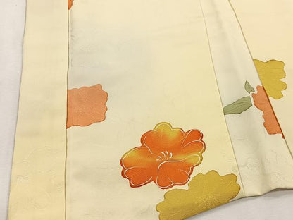 平和屋着物＃羽織　地紋起こし　舞花文　正絹　逸品　CABI9329ua