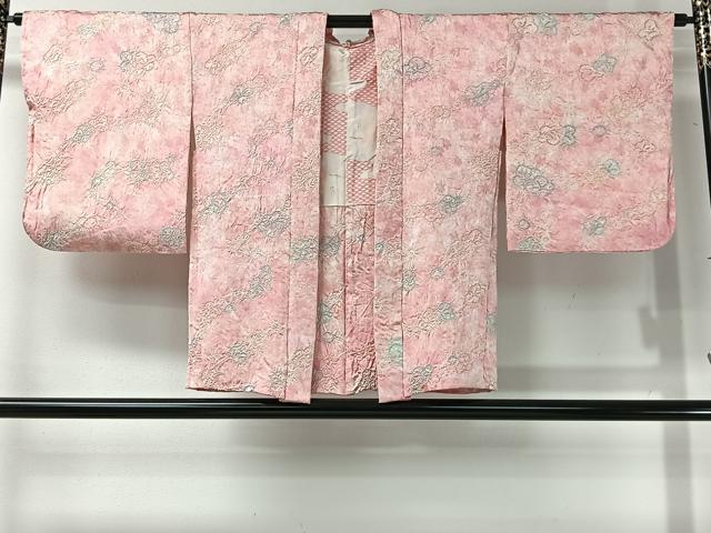 平和屋着物＃羽織　絞り　舞花文　正絹　逸品　CABI9331ua