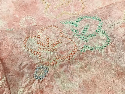 平和屋着物＃羽織　絞り　舞花文　正絹　逸品　CABI9331ua