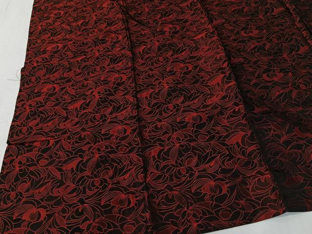 平和屋着物＃道行コート　雨コート　草花文　ロング丈　CABI9333ua