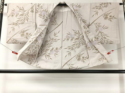 平和屋着物＃羽織　寿光織　草花文　金糸　正絹　逸品　CABI9334ua