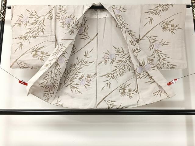 平和屋着物＃羽織　寿光織　草花文　金糸　正絹　逸品　CABI9334ua