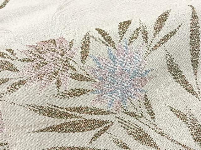 平和屋着物＃羽織　寿光織　草花文　金糸　正絹　逸品　CABI9334ua