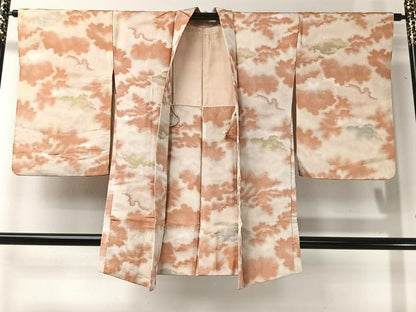 平和屋着物＃羽織　寿光織　雲取り文　金糸　正絹　逸品　CABI9335ua