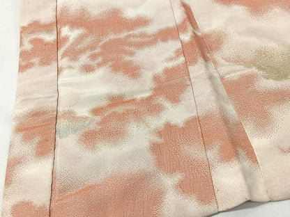平和屋着物＃羽織　寿光織　雲取り文　金糸　正絹　逸品　CABI9335ua