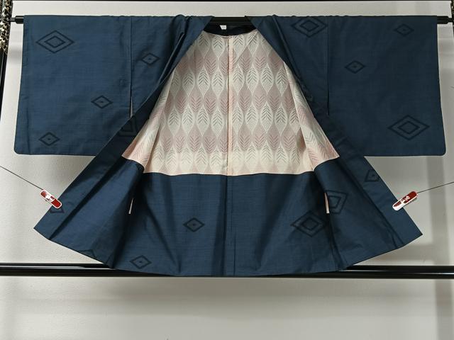 平和屋着物＃羽織　本場大島紬　9マルキ　菱文　正絹　逸品　CABI9336ua