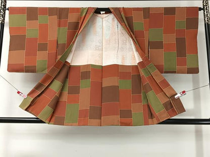 平和屋着物＃羽織　格子　正絹　逸品　未使用　CABI9338ua