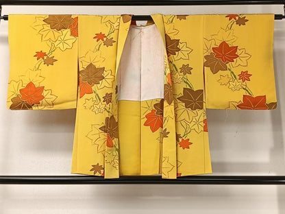 平和屋着物＃羽織　地紋起こし　舞葉文　正絹　逸品　未使用　CABI9341ua