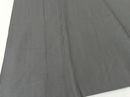 平和屋着物＃男性　和装コート　角袖　色無地　灰色　ロング丈　正絹　逸品　CABI9345ua